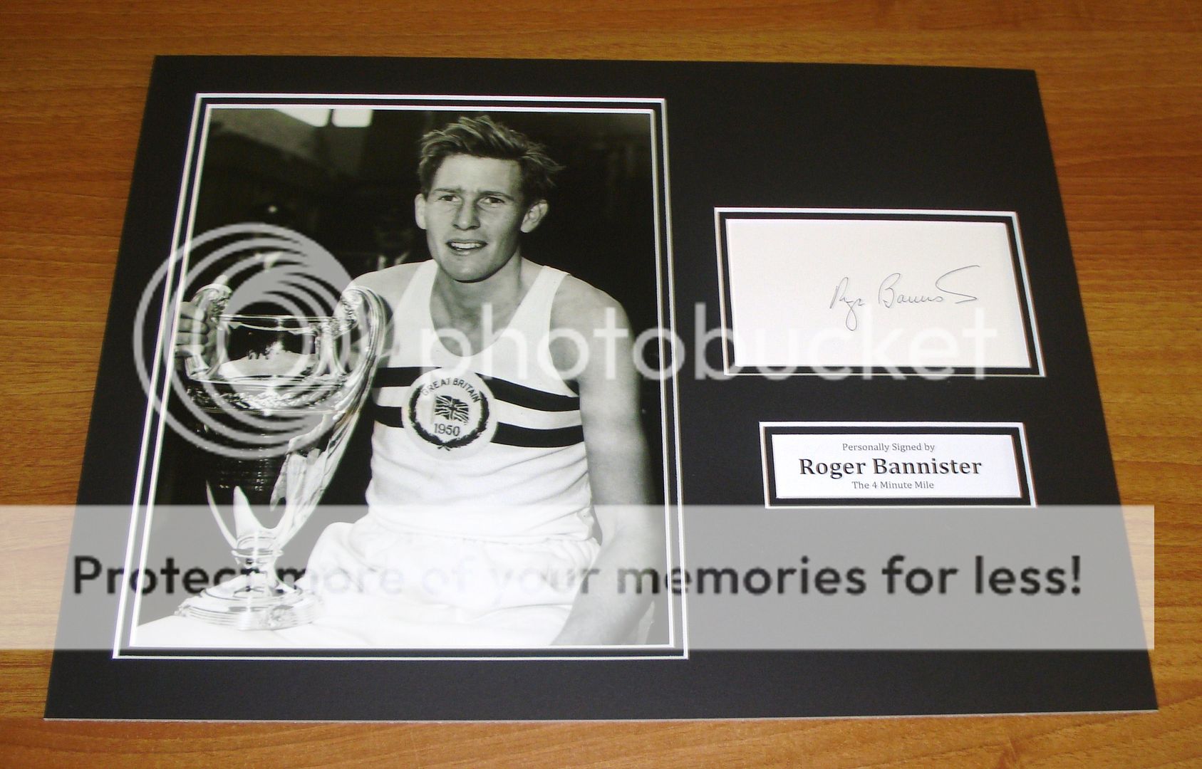 roger bannister genuine signed autograph signature photo mount 4